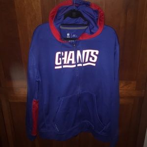NEW, only worn once. Nike NFL, Giants Zip hoodie